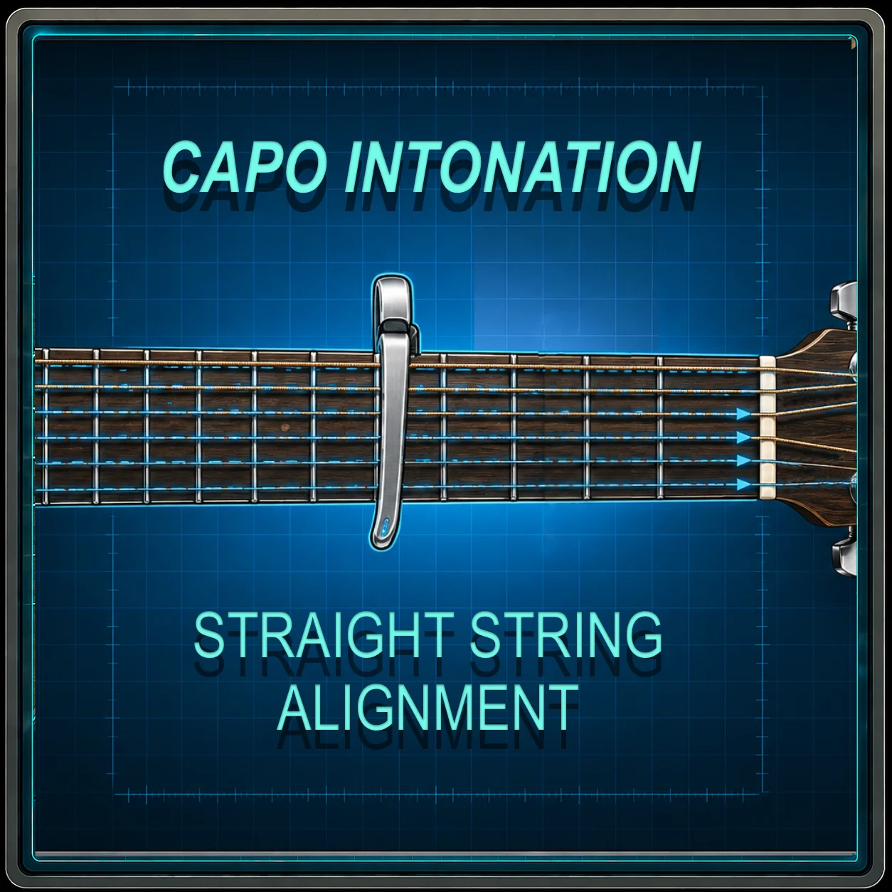 Checking that a capo is pressing strings straight down without sideways pull