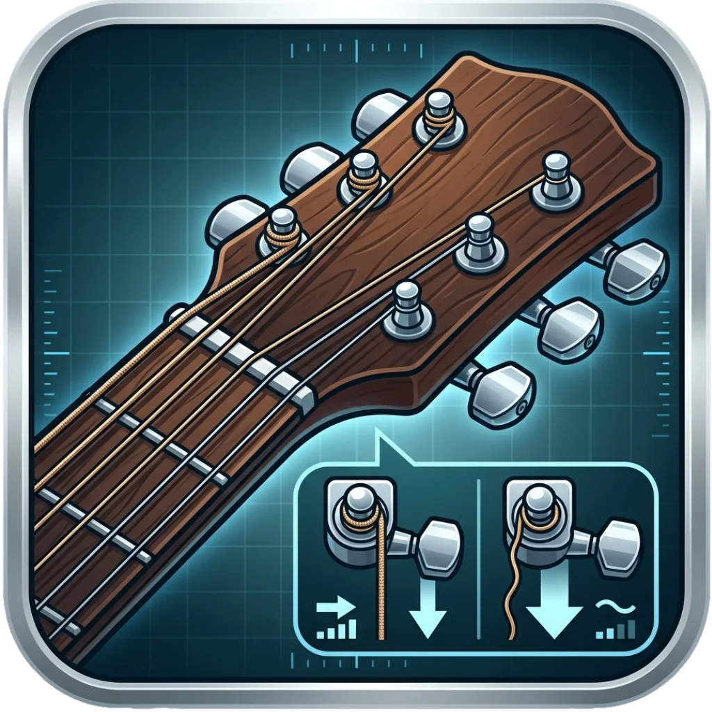 Diagram showing how downtuning affects string tension