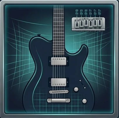 Electric guitar icon for string change type selection